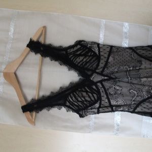 Women's Express Black Lace Dress Mini
